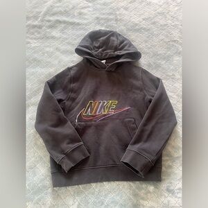 Nike Kids Black Hoodie‎ with Multicolor Logo